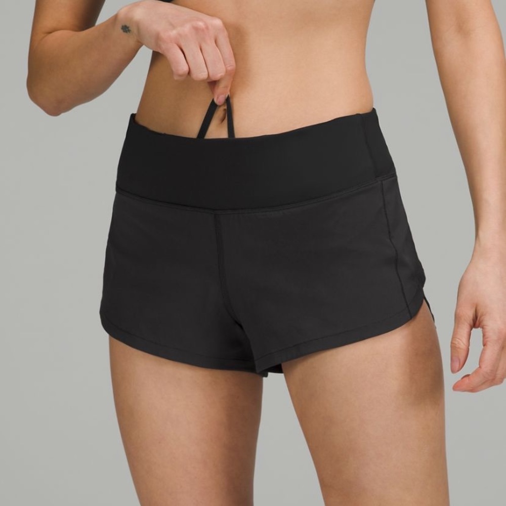 Lululemon Black speed up shorts. 2.5 LR